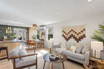 Light filled and open spaces flow seamlessly