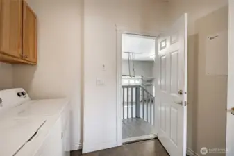 Laundry off the garage