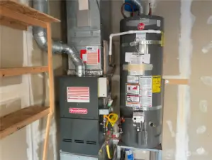 New gas furnace and new gas water heater