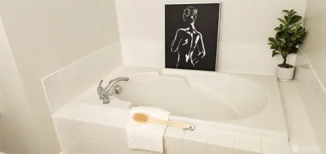 Relaxing master soaking   tub