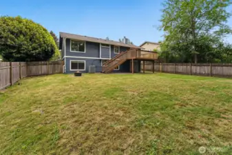 Back yard has a very private feel and backs up to a greenbelt.