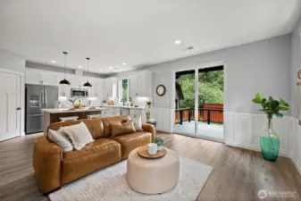 Sliding Glass Door Leads to Big Deck & Large Backyard!