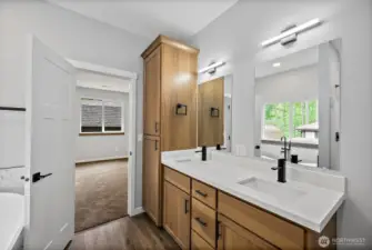 Quartz Slab Countertop & Dual Sinks!
