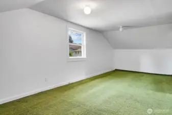 Upstairs has two adjoining rooms.