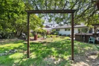 Beautifully landscaped yard