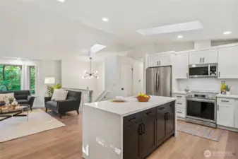Skylights provide ample natural light + LED lighting throughout for efficient, bright light year around.