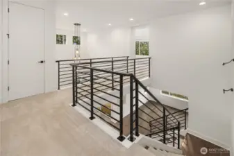 Upstairs to primary on right