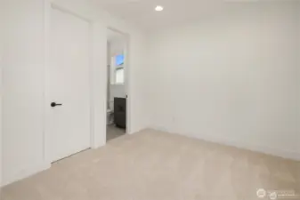 Upper floor bedroom with separate bathroom