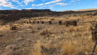 Fenced property lines & views to the West