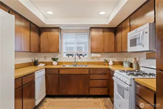 Kitchen with convenient access to all appliances! Pantry closet not shown in photo provides extra room for those Costco trips!