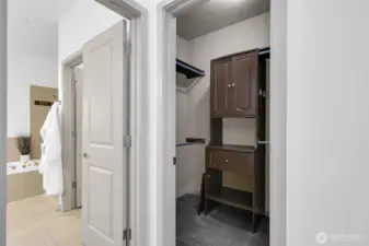 Large closet located in the primary bedroom.