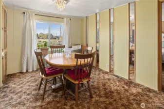 Dining room with great natural light