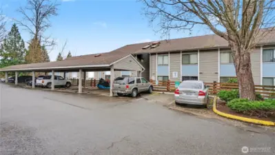 Assigned covered parking with the potential to add additional parking spots.