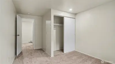 Sizable second guest bedroom.