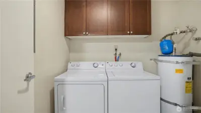 Large utility room with storage & appliances stay!