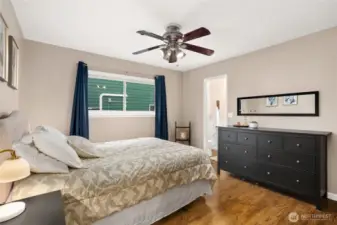 Primary bedroom with en suite bath.