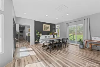 Dining room and back deck