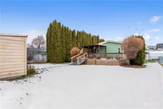 Yard, shed and rear of home