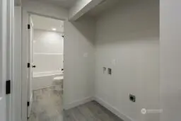 laundry area inside the home