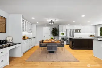 Moving to the dining room