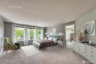 Virtually Staged Primary Bedroom