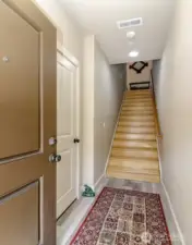 Notice door to the left, come inside straight from the ground level garage!