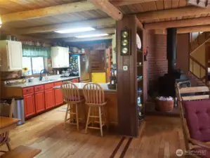Country kitchen with granite counter tops