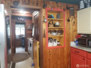 Laundry, mud room & pantry space, bath off the back of kitchen.  Back door out to fully fenced back yard.