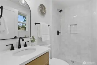 Primary Ensuite bath with custom tile