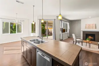 Open concept kitchen/family room