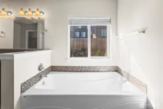 large soaker tub