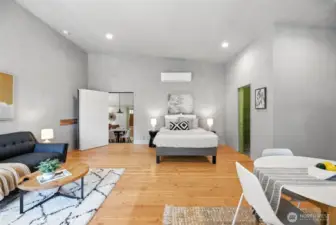 Studio/ADU with secured entrance to and from the main house