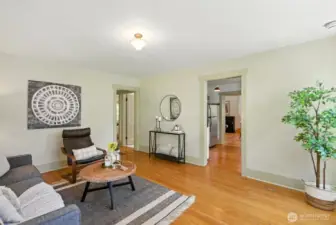 Front room upon entry of front door