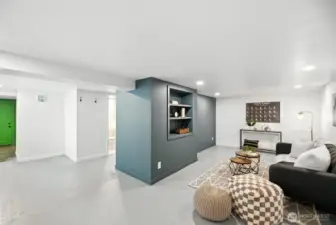 Remodeled basement perfect rec room or family movie night!