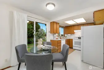 This is the dining space in the kitchen.