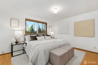 This is the primary bedroom (located on the back of the house).