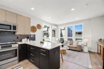 Open Floor Plan. (Pic of Unit A)