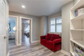 Large loft area in upstairs hallway