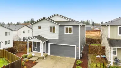 Home is at the end of the private road and tucked up to the native growth protected area.