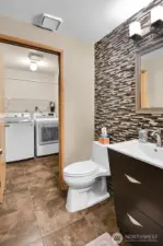 Main floor half bath & utility room