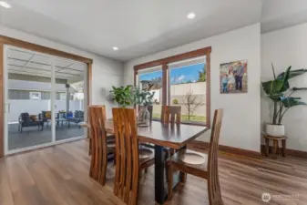 Dining Area Open to Kitchen and Living w/Room for a Large Table!