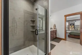 Primary Bathroom Walk-in Shower w/Glass Enclosure