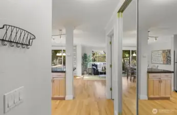 Storage cupboard in entryway