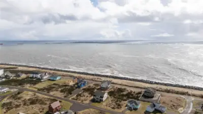 Sweeping to the East, you can see the ships entering the harbor.