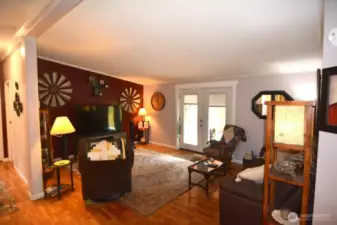 View from kitchen to living room
