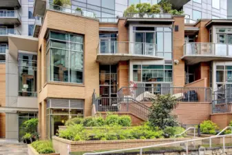 Townhome 10 is in a prominent position on the end, facing a beautiful courtyard.