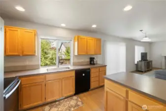 Well equipped, functional kitchen with plenty of counter space.