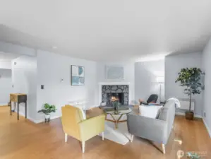 Remodeled living room with lots of options for you.