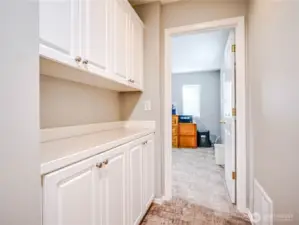 Laundry Room with Storage and shelf