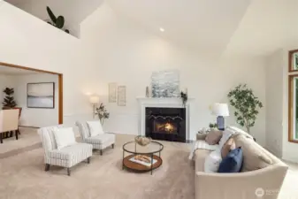Formal dining room to the left